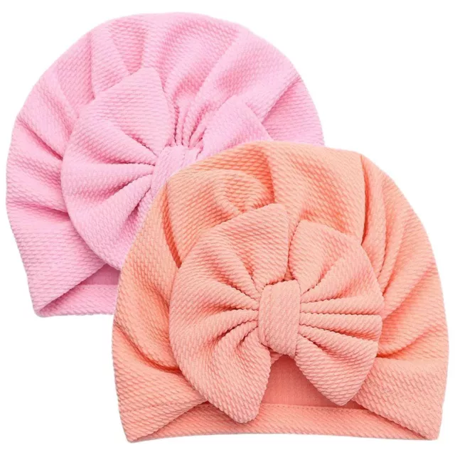 Girls Turban Hats Headband Newborn Baby Hat Head Wrap Hat With Bow Beanie Cap