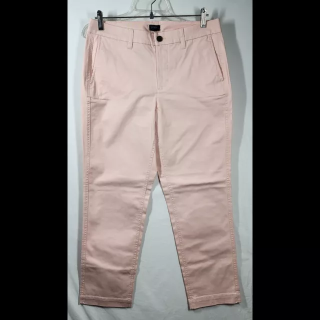 J. Crew Factory Womens Chino Pants Light Pink AD156 Size 8 NWT