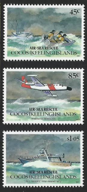 1993 Cocos Keeling Islands SG# 289-291 Air Sea Rescue Set of 3 Mint MUH MNH