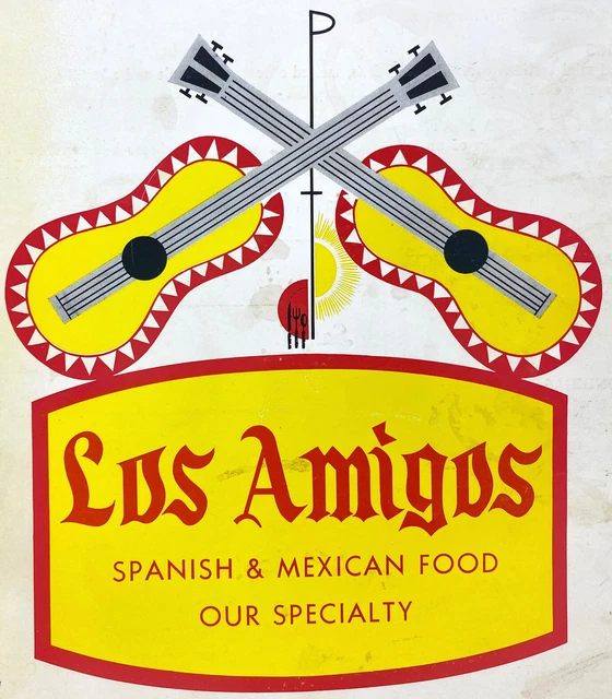 1960S LOS AMIGOS Spanish Mexican Restaurant Menu Milwaukee Avenue Niles 