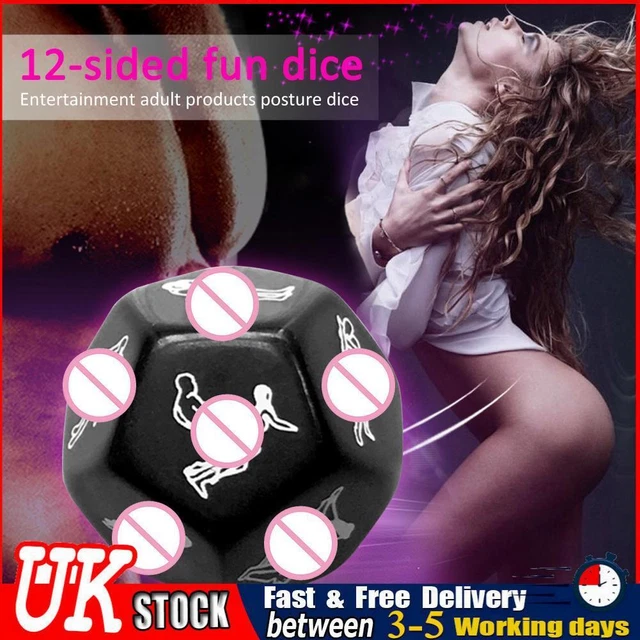 UK 3pcs 12 Sides Sex Dice Interesting Toys Adult Games Cubes Novelty Party Gifts