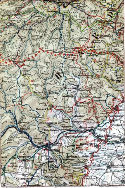Annweiler Ramberg Albersweiler 1920 Teilkarte/Ln. Rinnthal Eußerthal Ilbesheim