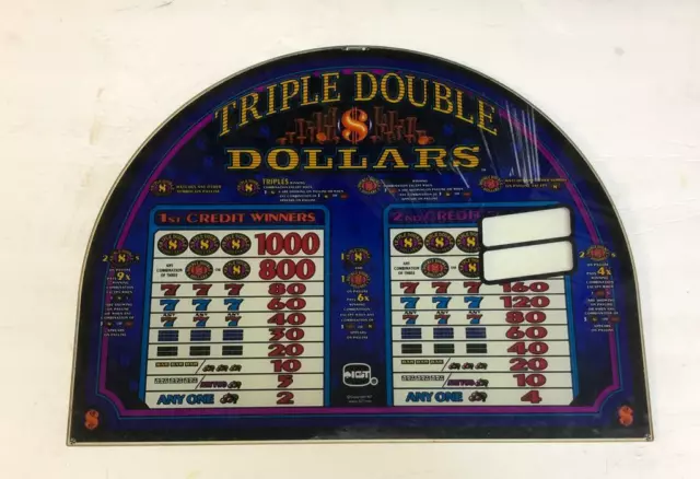 IGT 19" S2000 round top glass "Triple Double Dollars" 2 credit