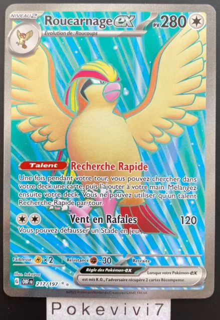 Pokemon Card ROCARNAGE 217/197 EX FA Full Art EV3 OBF FR NEW