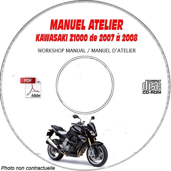 Z1000 07-08 - Manuel Atelier CDROM KAWASAKI FR Expédition - --, Support - CD-RO