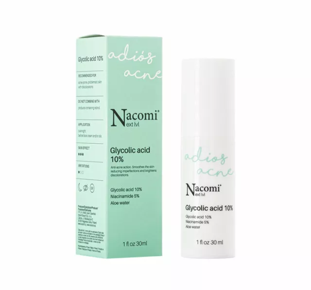 Nacomi Next Level Adiós Acné Glycolsäure 10% Gesichtsserum 30Ml