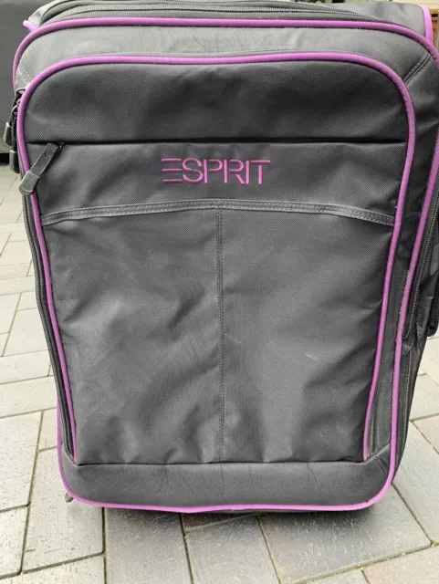 Schöner schwarzer Trolley-Koffer von Esprit