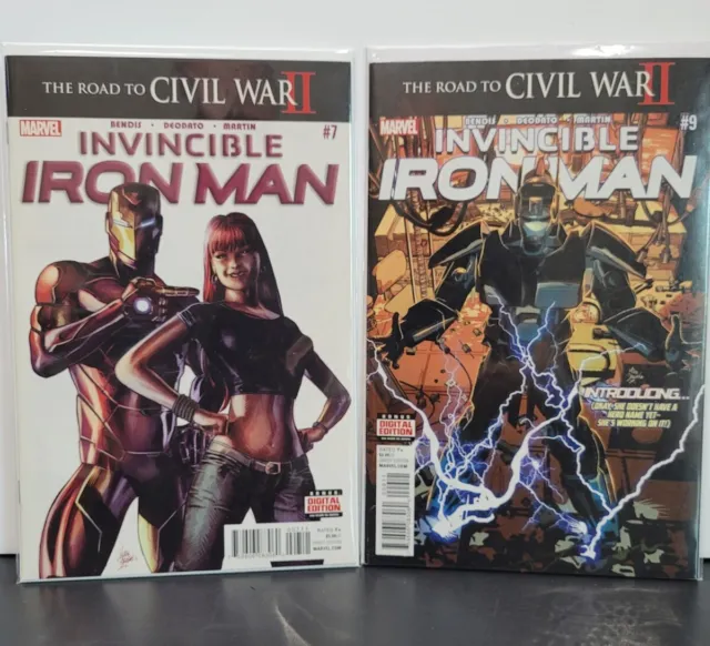 Invincible Iron Man #7 & #9 Cameo And 1st Riri Williams / Ironheart 1st print