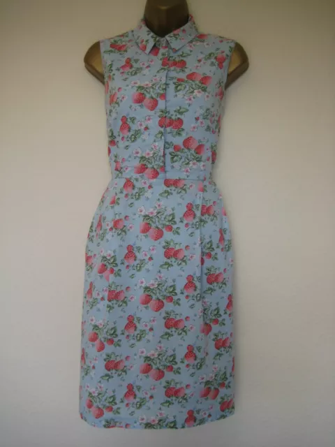 Cath Kidston blue strawberries summer dress size 12