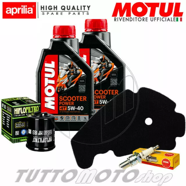 Tagliando APRILIA SR 300 Max 2011-2015 / Olio Motul Scooter + Filtri + Candela