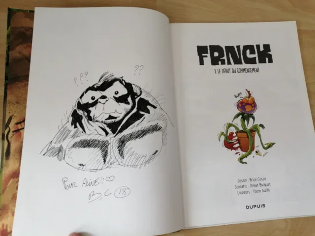 Dedicace De Brice Cossu Sur Bd E.o Frnck Tome 1 Le Debut Du Commencement