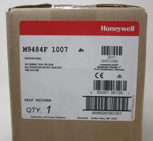 DHL express NEW in box Honeywell M9484F1007 Servo Actuator Motor M9484F 1007
