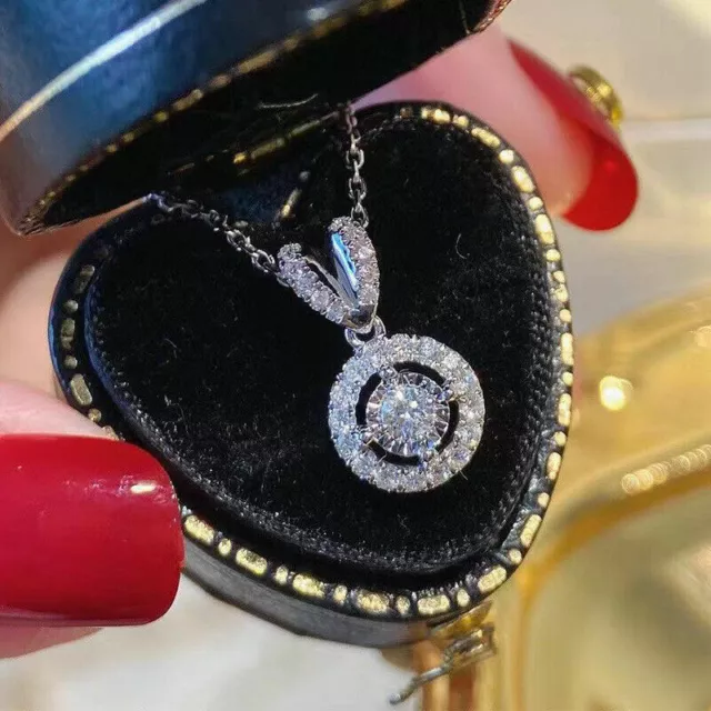 Women Gorgeous Jewelry Cubic Zirconia 925 Silver Necklace Pendants Wedding Gifts