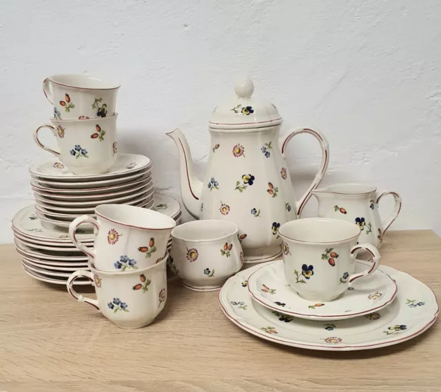 Servicio de té de café Villeroy Boch Petite Fleur 26 piezas porcelana