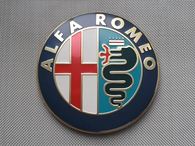 74mm X2 ALFA ROMEO BADGE 147 156 159 BRERA MITO GIULIETTA GIULIA