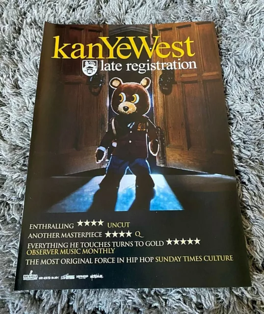 Original Vintage 2000's Magazine Advert Ad Picture Kanye West Late Registration