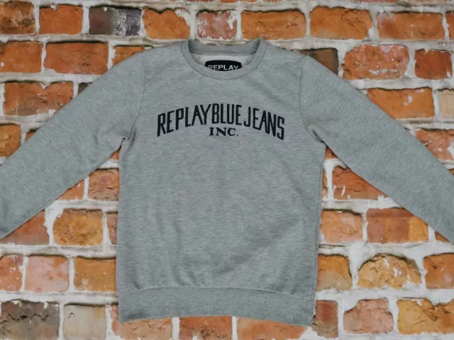 Replay Inc Blue Jeans Vintage Grigio Maglione Casual Tg. : S Tip Top