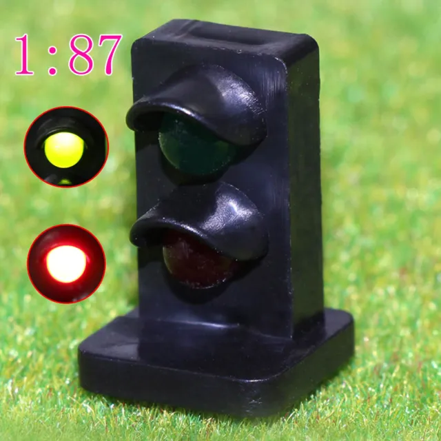 5PCS HO scale 1:87 Red Green LEDs Rectangle Dwarf Signals for Railway Signal