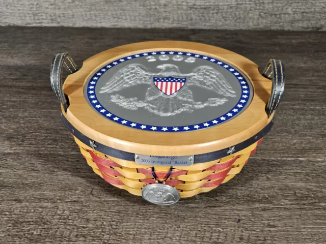 Longaberger 2005 Presidential Inaugural Basket Decorative Lid Liner Protector