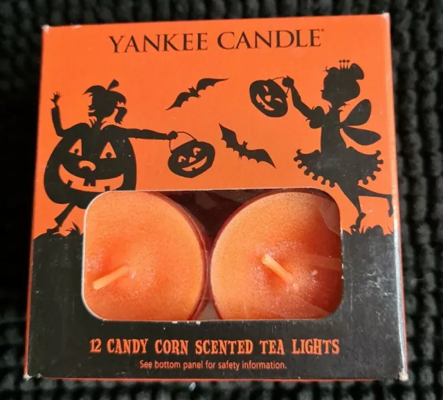 Bougie Yankee Bonbons Maïs Halloween 12 Lumières À Thé 2012 Vhtf Deerfield Usa Rare