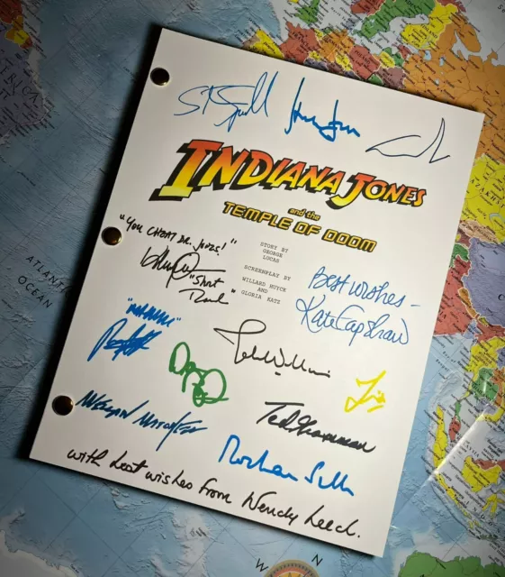 Indiana Jones and The Temple of Doom Script- Signed- Autograph Reprints- 121 Pgs