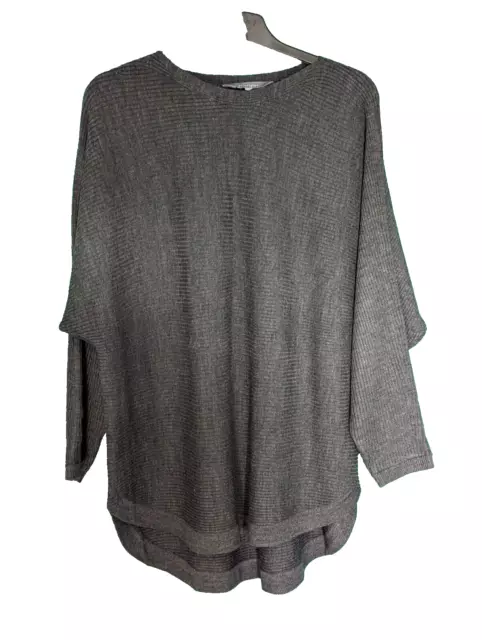 Principles Ladies Grey Knitted Sweater Jumper Top Womens Uk Plus Size 18-20 'L57