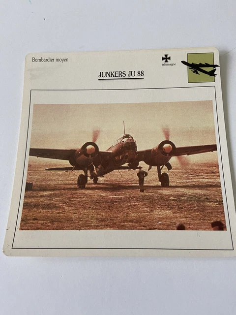 Carte Collection Bombardier Moyen JUNKERS JU 88