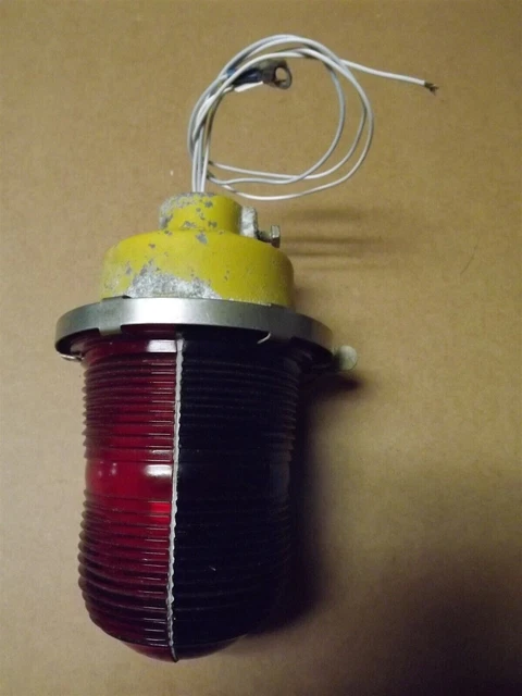 ALNACO 62c0270 RED & BLUE GLASS RUNWAY TAXIWAY AIRPORT LIGHT