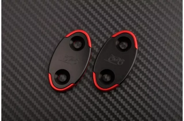 Obturateurs de Rétroviseurs Rouge & Noir HONDA CBR 1000 RR 1000RR 2006-2007 40mm