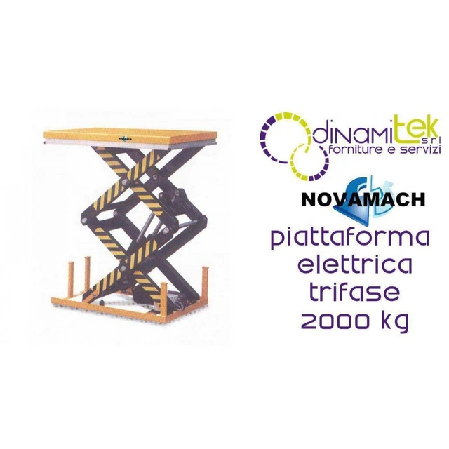 Npfd200E Piattaforma Elettroidraulica Trifase Portata 2000 Kg Novamach Dimension