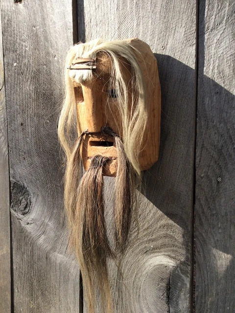 Northwest Coast Alaskan Mask Antique Native American Indian King Island Inuit