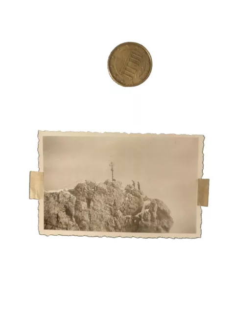 Altes Foto 1930er Jahre Bergsteiger Bergspitze