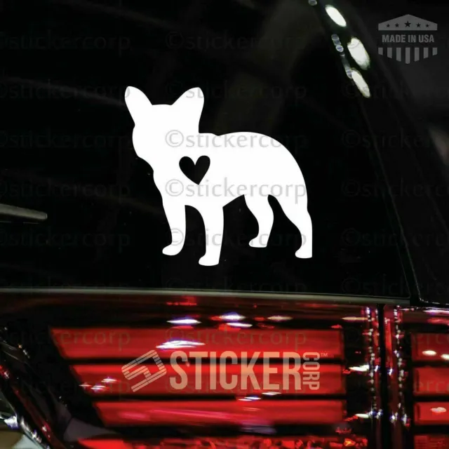 I Love My French Bulldog Car Decals [ vinyl accent for cars laptop journal]