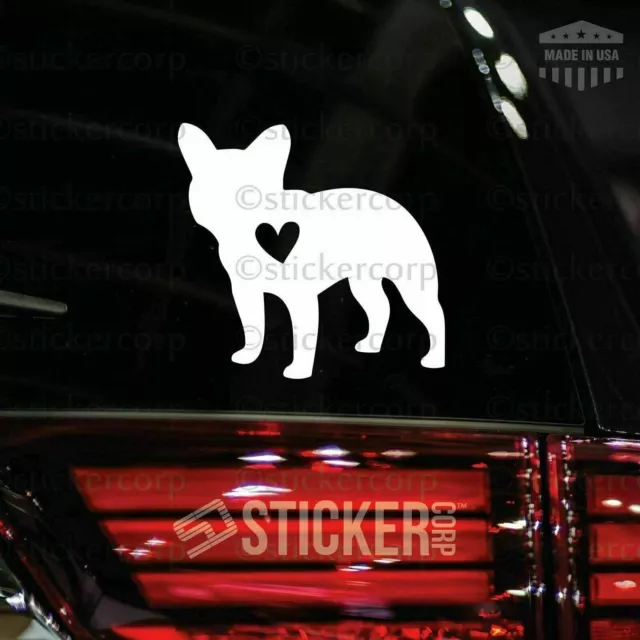 I Love My French Bulldog Car Decals [ vinyl accent for cars laptop journals]
