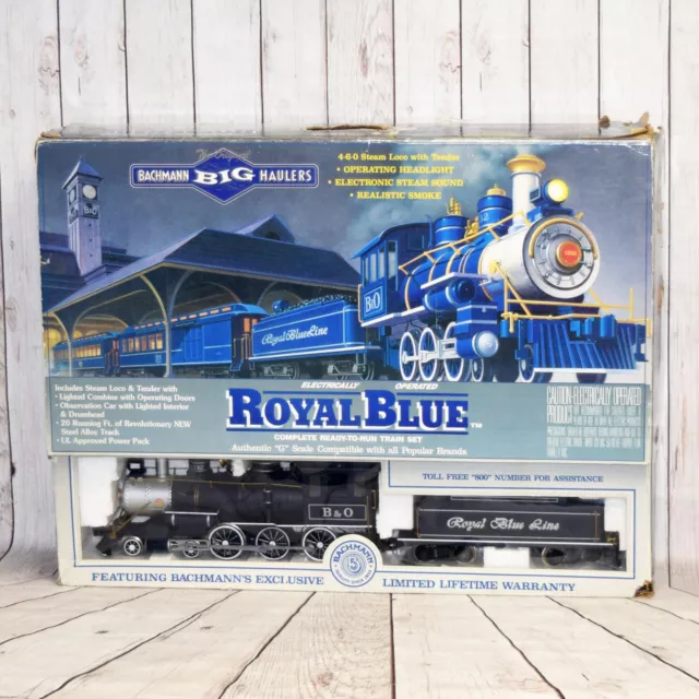 Bachmann Royal Blue Train Set 90016 Model Trains HO Scale - Free Shipping