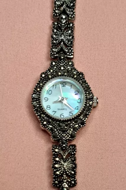 Vintage Marcasite Quartz Watch