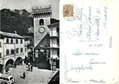 Cartolina di Premilcuore, farmacia in piazza dei caduti - Forlì Cesena, 1967