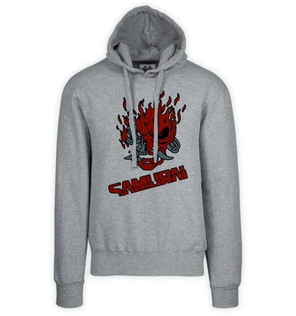 Hoodie Gray - Felpa Grigia - Cyberpunk - Red Samurai