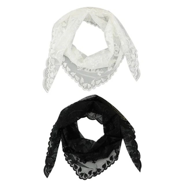 Lace  Scarf Floral headscarf Summer Hijab Headcovering Scarf