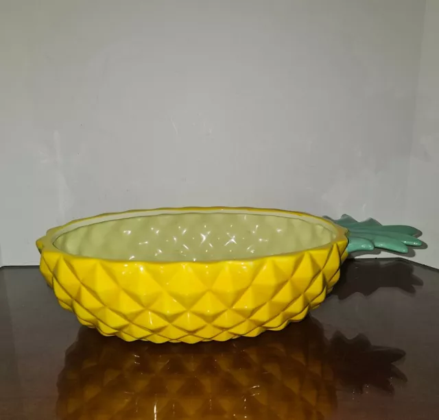 Martha Stewart Collection Large Pineapple Serving Bowl Dish-EUC!