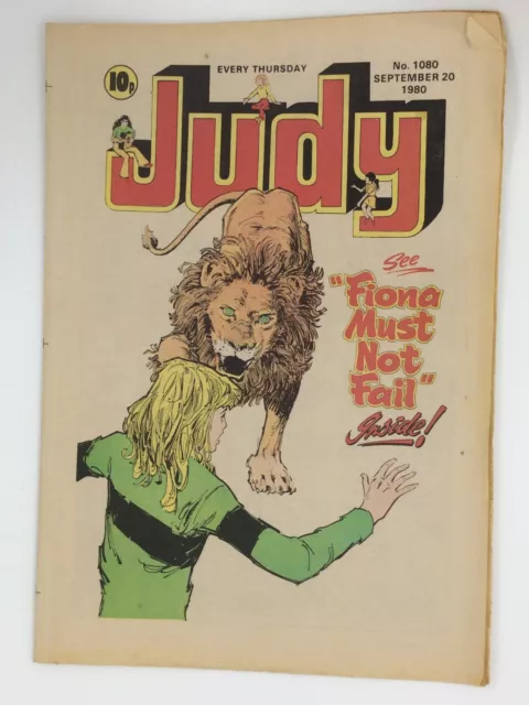 Vintage Judy Girls Comic Issue 1080 September 20th 1980