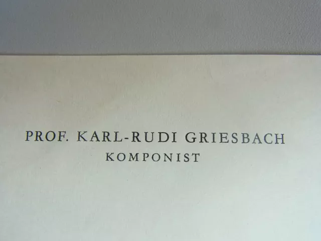 Compositore Karl-Rudi Griesbach (1916-2000) Slip 1979, Gratulation Nationalpreis 3