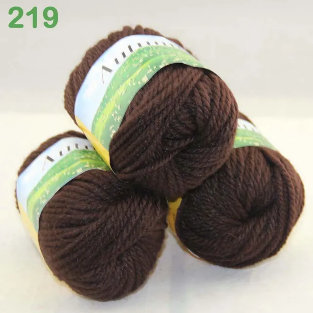 AIP Sale 3 Balls X50gr DIY Hand Knitting Yarn Soft Blankets Wool Silk Velvet 19