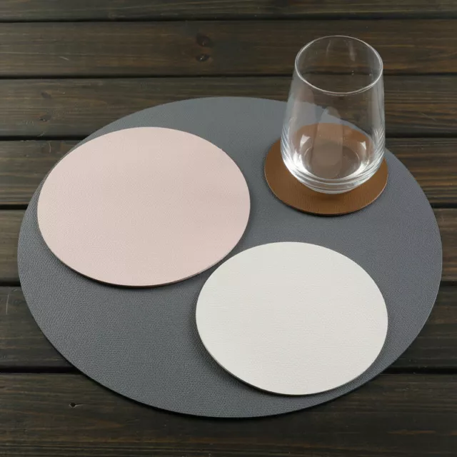 Rond Cuir Napperon Dessous Table Tapis Repas Bol Plat Patin Isolation Thermique