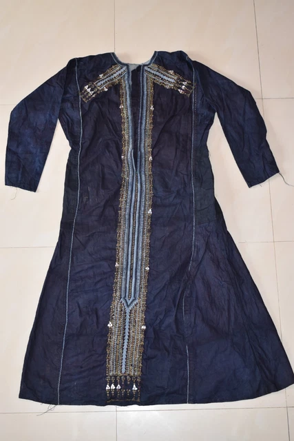 Antique Yemeni Jewish Dress Textile Twill Fabric