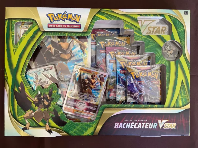 Pokémon Coffret Hachécateur Premium V Star 5 Boosters FR Neuf Scellé -