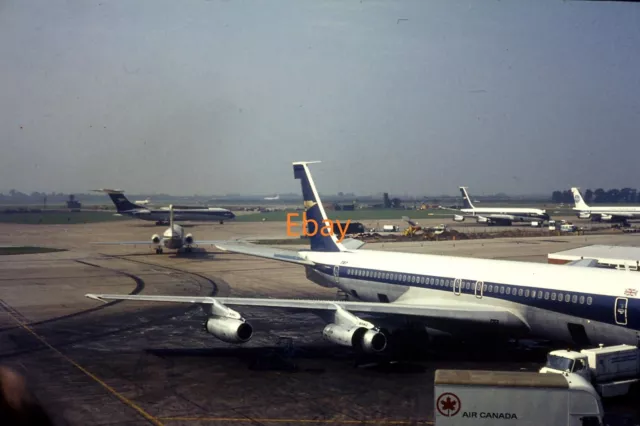 35mm Slide - Air Canada Passenger Plane & Other Aircraft, Heathrow Airport, 1968