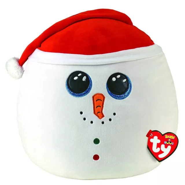 Ty Squish-A-Boo´s Kissen Kuscheltier FLURRY - SCHNEEMANN ca. 35cm WEIHNACHTEN