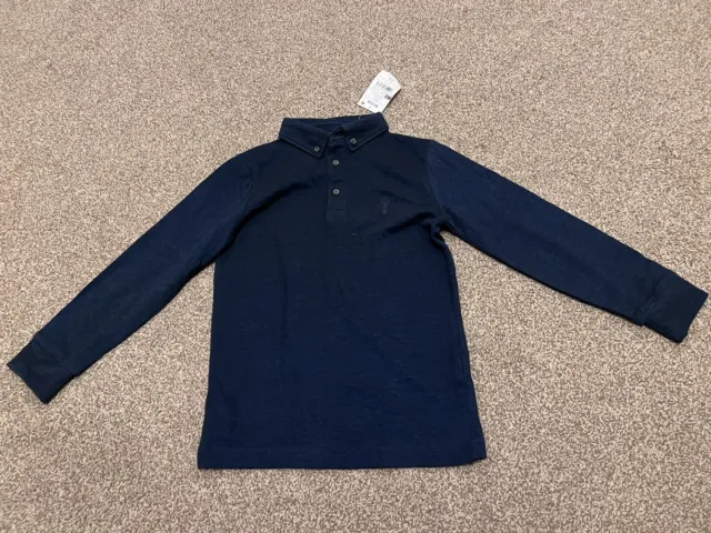 Lovely Boys Next Navy Long Sleeved Polo Shirt -  6 Years.   New With Tags