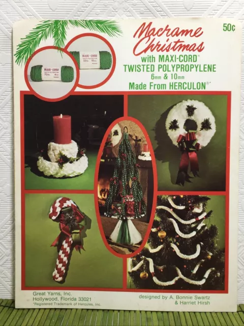 Macrame Navidad Macrame Patrones Maxi-Cord Guirnalda Corona